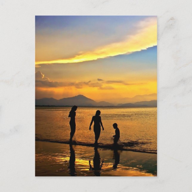 Beautiful colourful sunset postcard (Front)