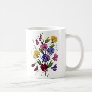 Beautiful, Colourful Sweet Peas Coffee Mug