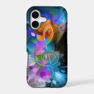 Beautiful Colourful Treble Clef Flower Leaves Pain