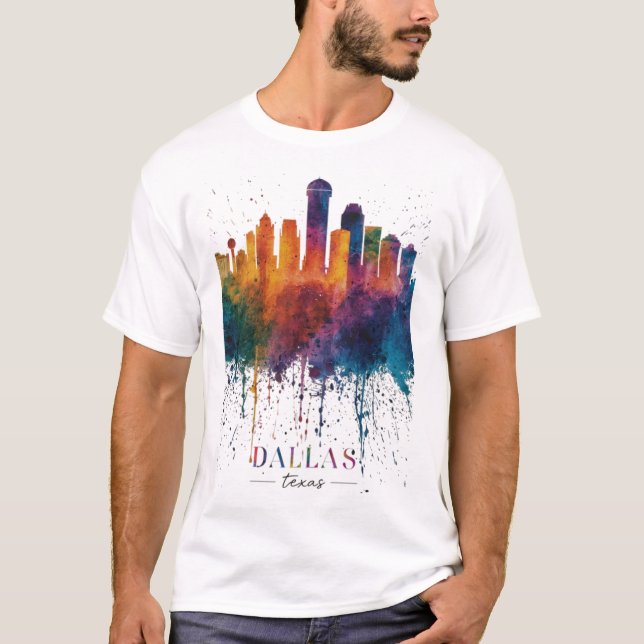 Beautiful Colourful Tribute to Dallas Texas T-Shirt (Front)