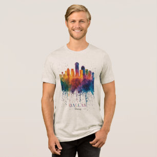 Beautiful Colourful Tribute to Dallas Texas Tri-Blend Shirt