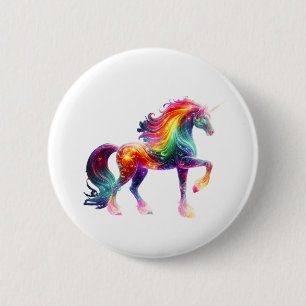 Beautiful Colourful Unicorn 6 Cm Round Badge