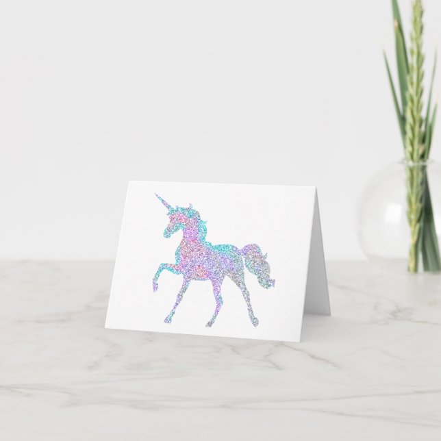 Beautiful Colourful Unicorn BLANK  Card (Front)