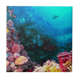 Beautiful Colourful Vibrant Unsersea Tropical Ceramic Tile