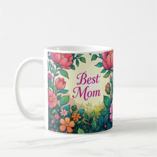 Beautiful Colourful Watercolor Floral Flowers Coffee Mug