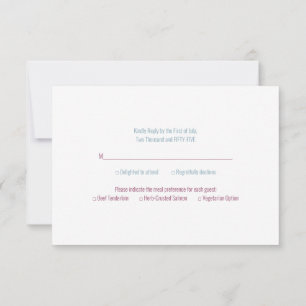Beautiful Colourful Watercolor Floral Wedding RSVP Card