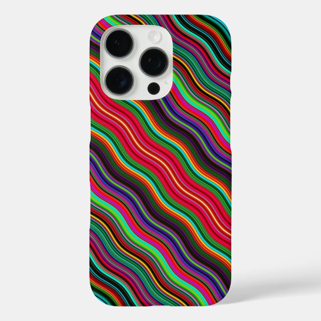 Beautiful Colourful Wavy Stripe Pattern Case-Mate iPhone Case (Back)