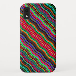 Beautiful Colourful Wavy Stripe Pattern iPhone XR Case