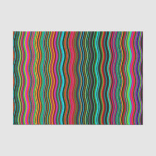 Beautiful Colourful Wavy Stripe Pattern Tissue Paper