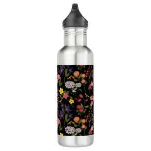 Beautiful, Colourful Wildflower, Bee, Lady bug 710 Ml Water Bottle