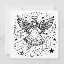 Beautiful Colouring Art Christmas Angel