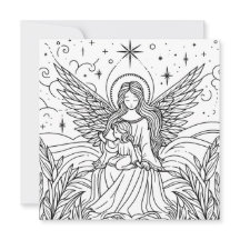 Beautiful Colouring Art Guardian Angel