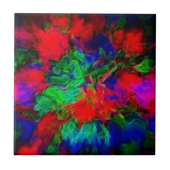 Beautiful Colours Ceramic Tile Colourful Abstract (Front)