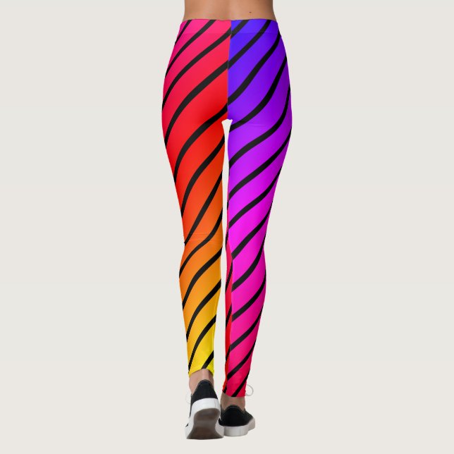 Beautiful Colours Leggings with Stripe (Back)