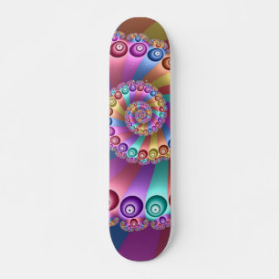Beautiful Colours Modern Abstract Fractal Art Skateboard