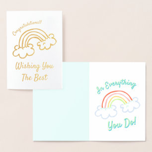 Beautiful Congratulations Rainbow Foil Card
