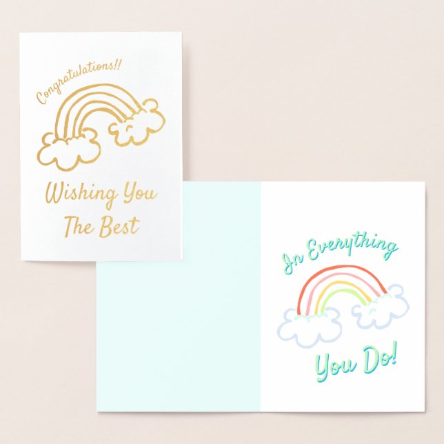 Beautiful Congratulations Rainbow Foil Card (Display)