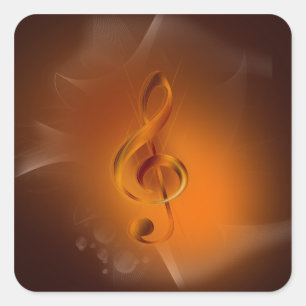 Beautiful cool glowing fire colours effects music square sticker