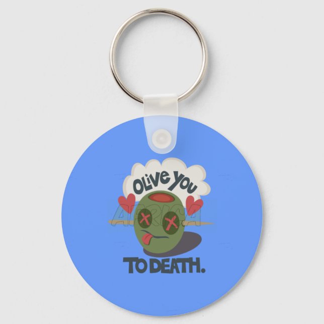 Beautiful Cool I love Africa Art Key Ring (Front)