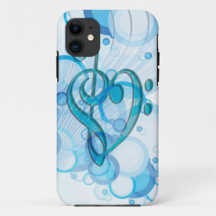Beautiful cool music notes together as a heart iPhone 11 case