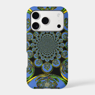 Beautiful cool royal blue black Kaleidoscope art