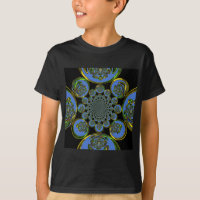 Beautiful cool royal blue black Kaleidoscope  art