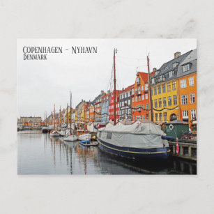 Beautiful Copenhagen/Nyhavn/Denmark Postcard! Postcard