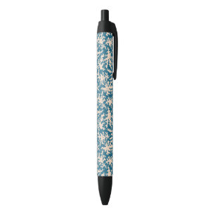 Beautiful Coral Pattern Black Ink Pen