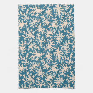 Beautiful Coral Pattern Tea Towel