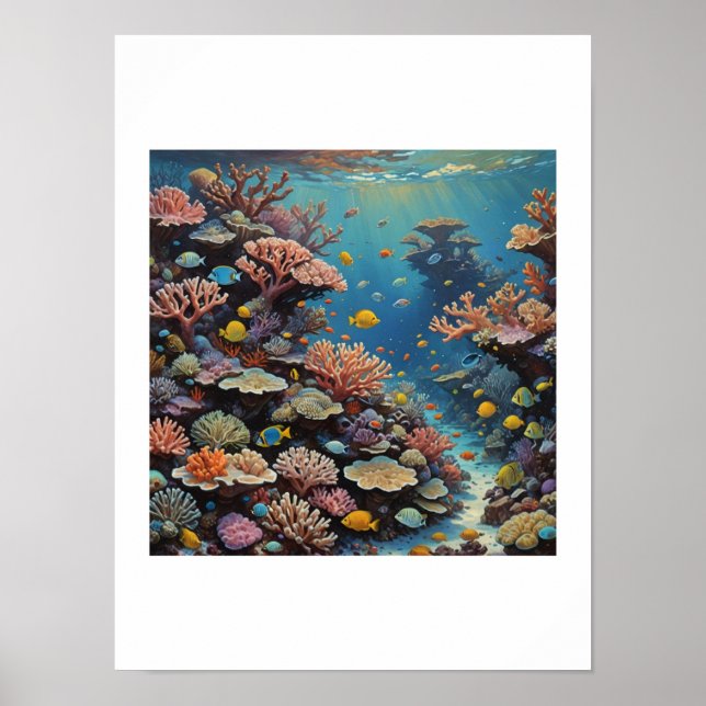 Beautiful coral reef poster (Front)