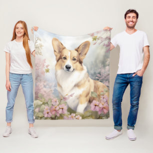 Beautiful Corgi Fleece Blanket