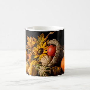 Beautiful Cornucopia Filled With Autumn Gourds  Coffee Mug