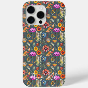 Beautiful Cottage Grey Wildflower & Hedgehogs Case
