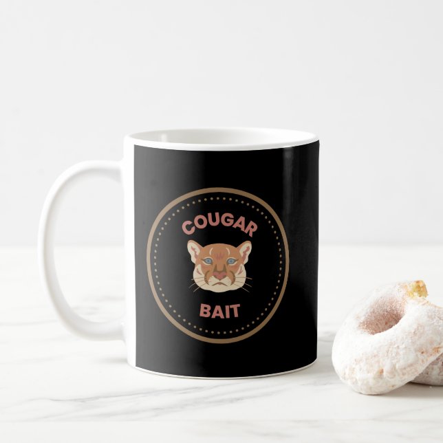 beautiful cougar dangerous bait coffee mug (With Donut)