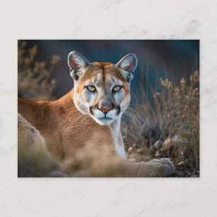 Beautiful Cougar Mountain Lion Wilderness Nature Postcard
