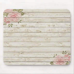 Beautiful Country Shabby Chic Rustic Wood Mouse Pad
