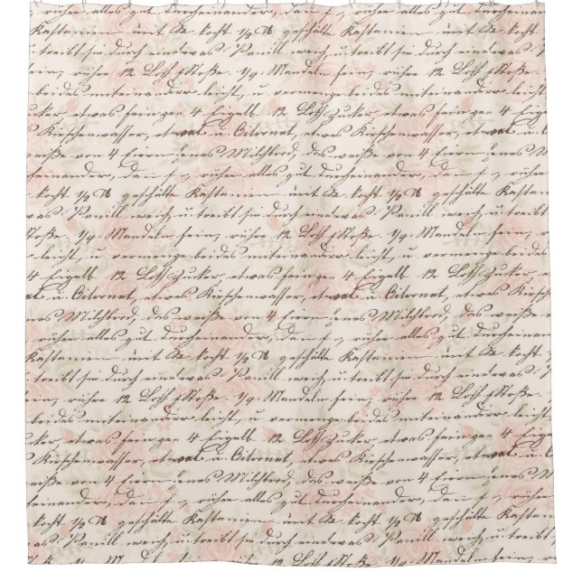 Beautiful Country Shabby Chic Shower Curtain (Front)