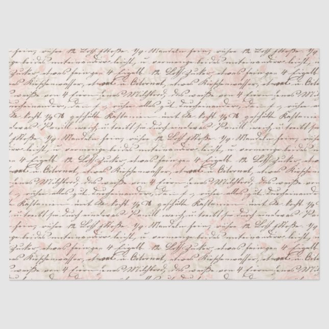 Beautiful Country Shabby Chic Tissue Paper (Front)