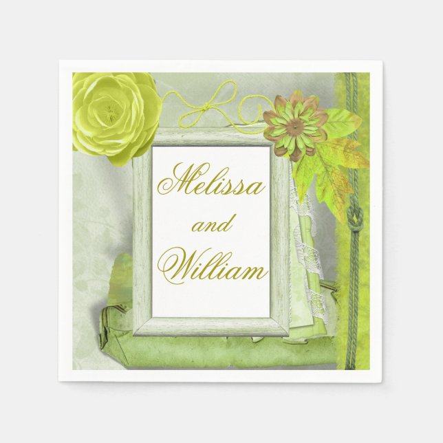 Beautiful Country Style Green Napkin (Front)
