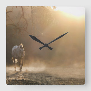 Beautiful Country Western Horse Clock