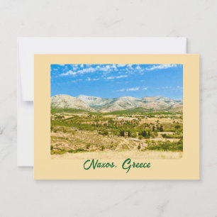 Beautiful Countryside Of Naxos, Greece Postcard