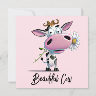 Beautiful Cow With Flower