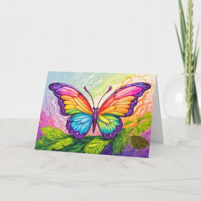 Beautiful Creative Butterfly Art For Her Card (Front)