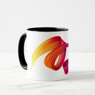 Beautiful & creative colourful gradient brush mug