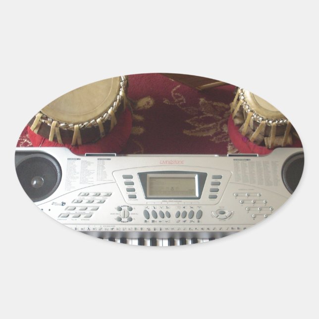 Beautiful Creative Corner: Musical Tapestry Oval Sticker (Front)