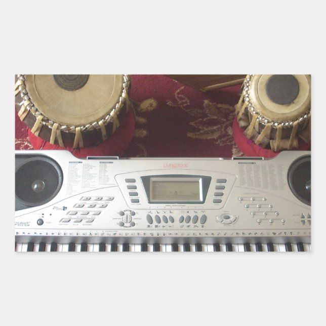 Beautiful Creative Corner: Musical Tapestry Rectangular Sticker (Front)