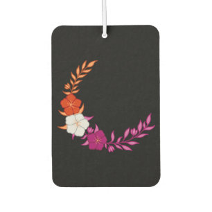 Beautiful Crescent of Subtle Lesbian Flowers Car Air Freshener