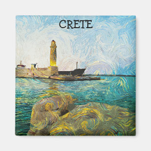 Beautiful Crete Greece Oil Paint  Magnet