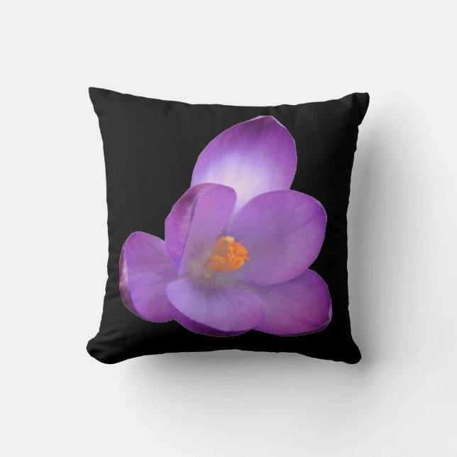 Beautiful Crocus Pillow (Front)