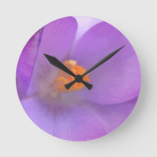 Beautiful Crocus Wall Clock (Front)
